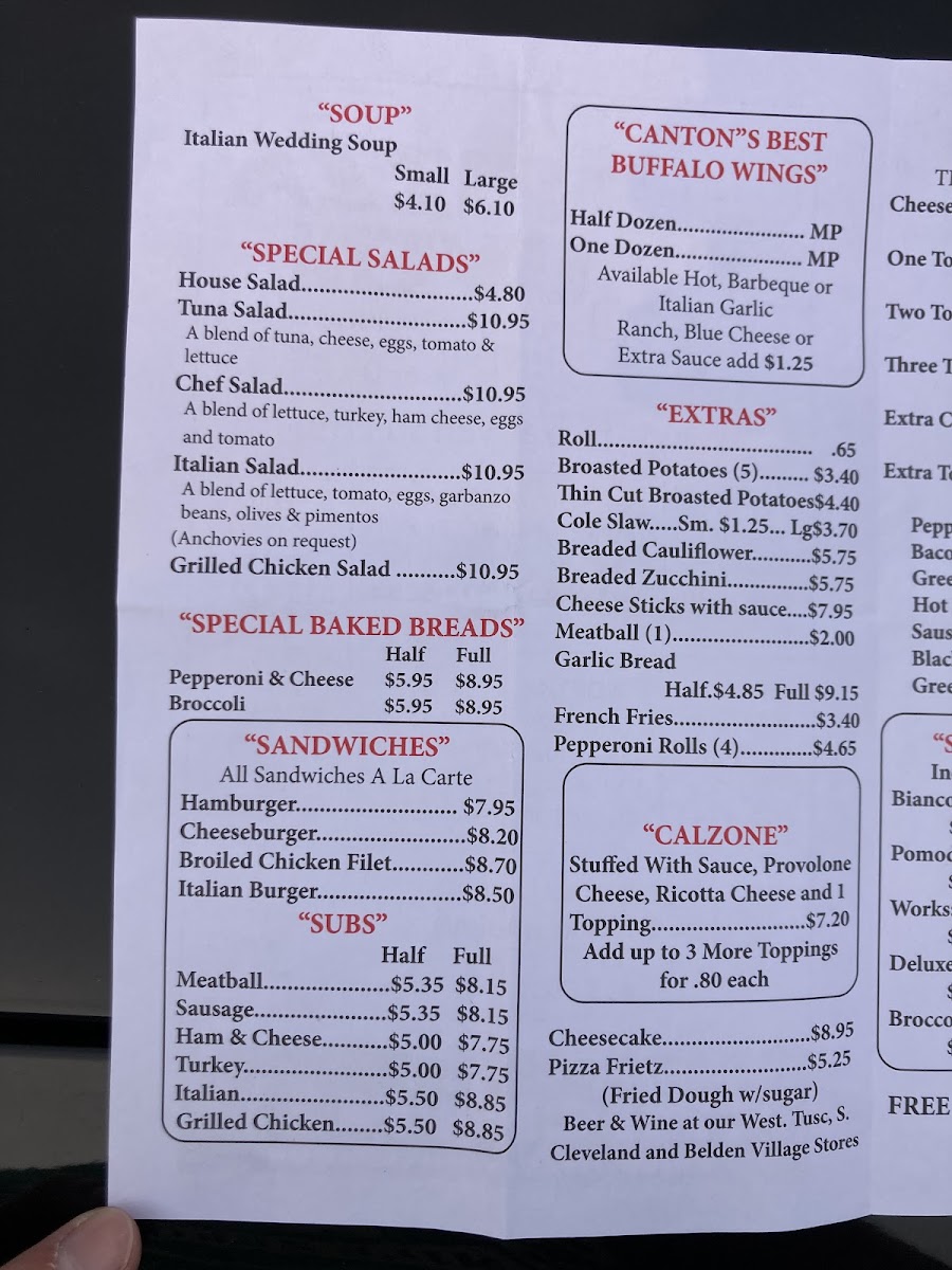 Menu The Pizza Oven: Lincoln Way-3