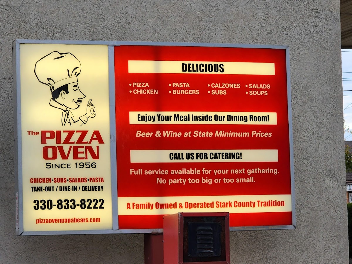 Menu The Pizza Oven: Lincoln Way-4